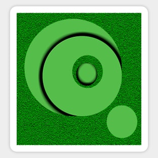 Green world with circles that frame life Sticker